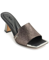 DKNY Women's Kailyn Dress Sandal Heeled, Pewter, 7.5